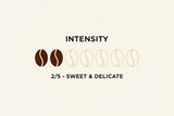 Decaffeinated Coffee Intensity Level 2 out of 5 - Sweet and Delicate