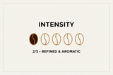Evoluzione Coffee Intensity Level 2 out of 5 - Refined and Aromatic