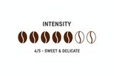 Decaffeinated Espresso Coffee Intensity Level 4 out of 5 - Sweet and Delicate