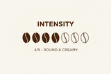 202 Coffee Intensity Level 4 out of 5 - Round and Creamy